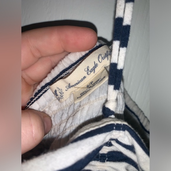 American Eagle Outfitters Strapless Navy/White Striped Mini Dress - Small - Picture 4 of 4